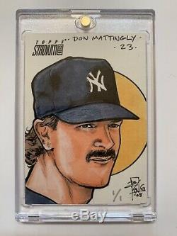 Don Mattingly New York Yankees 2008 Topps Stadium Club Color Sketch Card 1/1