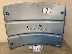 Don Mattingly Signed New York Yankees Yankee Stadium Seat Back Psa Coa Mlb Holo