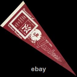 EXC+ Vintage 1969 MLB Mickey Mantle Day June 8 New York Yankees Stadium Pennant