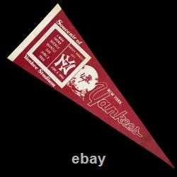 EXC+ Vintage 1969 MLB Mickey Mantle Day June 8 New York Yankees Stadium Pennant