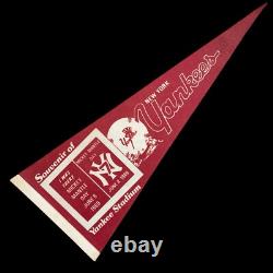 EXC+ Vintage 1969 MLB Mickey Mantle Day June 8 New York Yankees Stadium Pennant