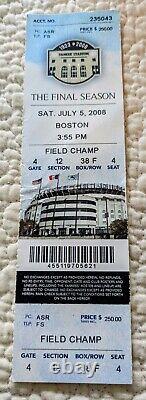 Final Season 2008 YANKEE STADIUM 260+ Tickets