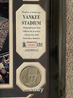 Framed Yankee Stadium Limited Edition /1000 Jeter Solid Nickel Silver Medallion