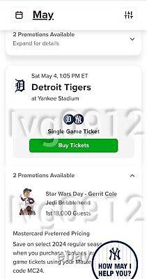 Gerrit Cole New York Yankees Star Wars Jedi SGA Bobblehead 5/4/2024 PreSale MLB