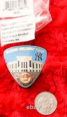 Hard Rock Cafe Pin YANKEE STADIUM Tour Guitar Pick New York