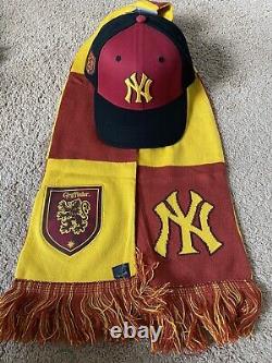 Harry Potter HAT Cap & SCARF COMBO Gryffindor 8/6 SGA New York Yankees NY 2023