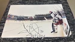 Henrik Lundqvist Autographed Rare Yankee Stadium 11x17 Photo withCOA Hologram