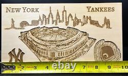 IWoodMD New York Yankees City & Stadium Wood Engraving 10x5.6 Frame