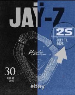 JAY Z Concert Tickets Yankee Stadium Sat July 11 Platinum Bullpen VIP PIT