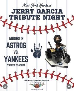 Jerry Garcia Bobblehead 2025 Rex Foundation Grateful Dead New York Yankees Sga