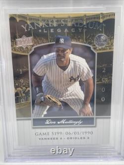 Jersey Fusion'08 UD Don Mattingly Yankee Stadium Legacy Game Patch Beckett 8 MT