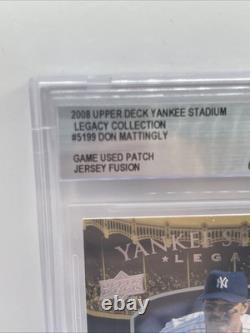 Jersey Fusion'08 UD Don Mattingly Yankee Stadium Legacy Game Patch Beckett 8 MT