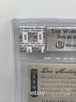 Jersey Fusion'08 UD Don Mattingly Yankee Stadium Legacy Game Patch Beckett 8 MT