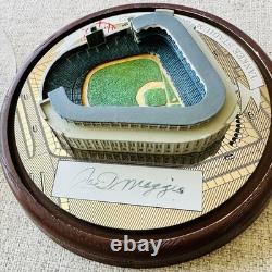 Joe DiMaggio AUTOGRAPHED Domed Replica of Yankee Stadium With Box & COA