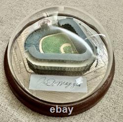 Joe DiMaggio AUTOGRAPHED Domed Replica of Yankee Stadium With Box & COA