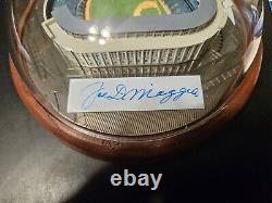 Joe DiMaggio AUTOGRAPHED Domed Replica of Yankee Stadium With Box & COA RARE
