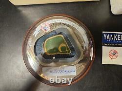 Joe DiMaggio AUTOGRAPHED Domed Replica of Yankee Stadium With Box & COA RARE