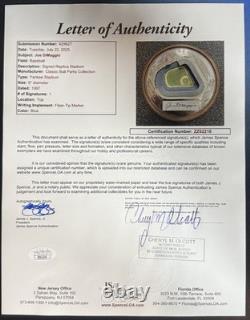 Joe DiMaggio Autographed Signed Certified Domed Replica Yankee Stadium JSA LOA