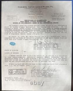 Joe DiMaggio Autographed Signed Certified Domed Replica Yankee Stadium JSA LOA