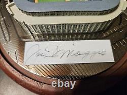 Joe DiMaggio Autographed Signed Domed Replica of Yankee Stadium With COA RARE