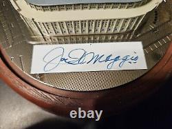Joe DiMaggio Autographed Signed Domed Replica of Yankee Stadium With COA RARE