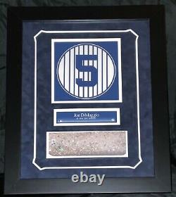 Joe Dimaggio New York Yankees Stadium Brick Framed Monument Park Steiner Mlb Coa