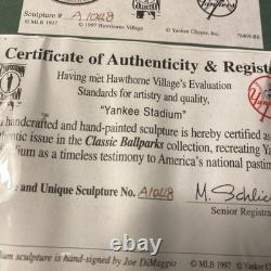 Joe Dimaggio Signed Yankee Stadium With COA by Hawthorne in Original Box #A10LL8