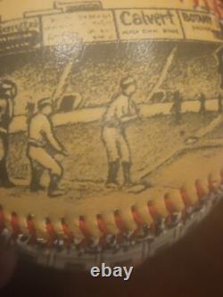 John sterling signed new york yankees baseball ball yankee stadium design Logo