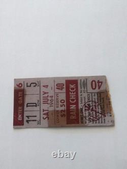July 4,1964, Vintage Yankees Ticket Stub, MANTLE Hits 3HR, vs MINNESOTA TWINS