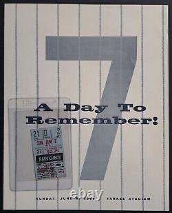 June 8 1969 Mickey Mantle Day Ticket Stub + Program New York Yankee Stadium