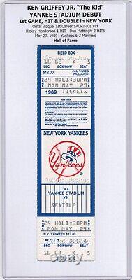 Ken Griffey Jr YANKEE STADIUM DEBUT 1989 Yankees Mariners 5/29 FULL Ticket RARE