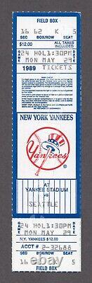 Ken Griffey Jr YANKEE STADIUM DEBUT 1989 Yankees Mariners 5/29 FULL Ticket RARE