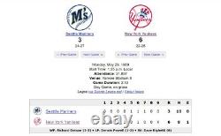 Ken Griffey Jr YANKEE STADIUM DEBUT 1989 Yankees Mariners 5/29 FULL Ticket RARE