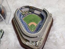 LOT Danbury Mint 2x Yankees Stadium Replica Baseball Legends Are Made + Mini