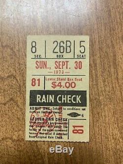 Last Final Game Original Yankee Stadium Ticket Stub New York Yankees 1973