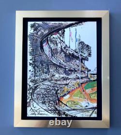 Leroy Neiman New York Yankees 1974 Signed Print Framed Rare Art Ls