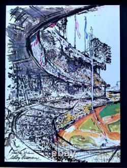 Leroy Neiman New York Yankees 1974 Signed Print Framed Rare Art Ls