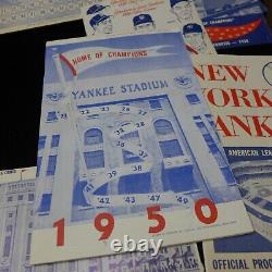 Lot of (10) 1950-1962 New York Yankees Stadium Programs/Scorecard Scored Good-VG