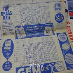 Lot of (10) 1950-1962 New York Yankees Stadium Programs/Scorecard Scored Good-VG