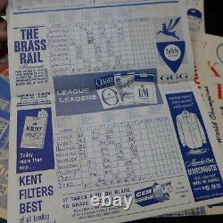 Lot of (10) 1950-1962 New York Yankees Stadium Programs/Scorecard Scored Good-VG