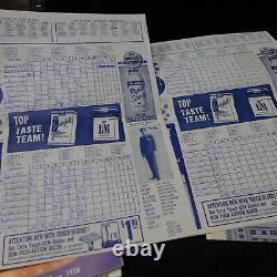 Lot of (10) 1950-1962 New York Yankees Stadium Programs/Scorecard Scored Good-VG