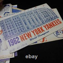 Lot of (10) 1950-1962 New York Yankees Stadium Programs/Scorecard Scored Good-VG