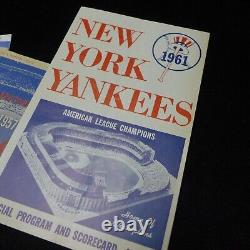 Lot of (10) 1950-1962 New York Yankees Stadium Programs/Scorecard Scored Good-VG