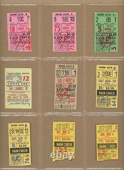Lot of 9 1953 thru 1969 New York Yankees Ticket Stubs Yankee Stadium