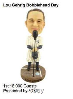 Lou Gehrig 2014 New York Yankees Luckiest Man Bobblehead Statue Figurine SGA