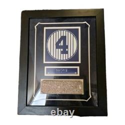 Lou Gehrig #4 New York Yankees Authentic Old Stadium Brick Framed Display