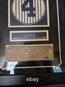 Lou Gehrig #4 New York Yankees Authentic Old Stadium Brick Framed Display Lou Gehrig #4 New York Yankees Authentic Old Stadium Brick Framed Display