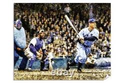 Lou Gehrig Batting New York Yankees Old Stadium 1MC1 Oil Painting Art Print