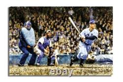 Lou Gehrig Batting New York Yankees Old Stadium 1MC1 Oil Painting Art Print