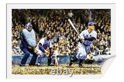 Lou Gehrig Batting New York Yankees Old Stadium 1MC1 Oil Painting Art Print